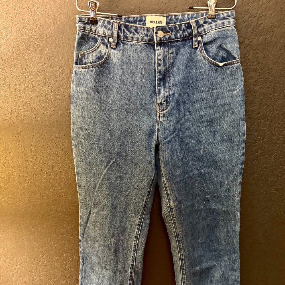 ROLLA’S Original High Rise Straight Jeans G’Day Mate Wash Size 29
